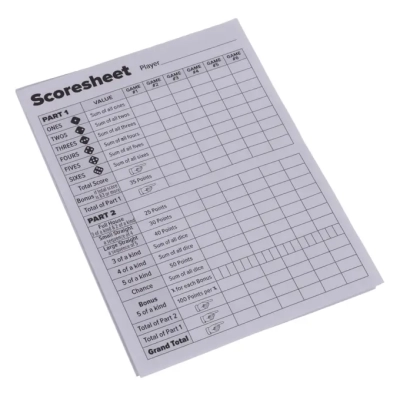 Zestaw do Gry w Kości - 5 Kostek, Kubek i Notes