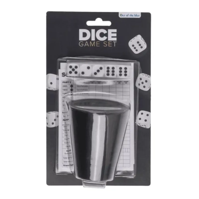 Zestaw do Gry w Kości - 5 Kostek, Kubek i Notes
