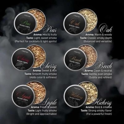 Elektryczny Zestaw do Wędzenia - Whisky Smoker z Narzędziami do Drinków na USB