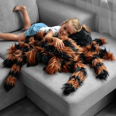Pluszowa Tarantula Pająk Gigant XXL - Prezent dla Dzieci na Haloween