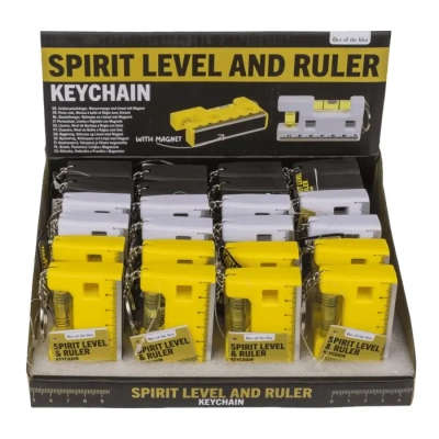 Brelok Narzędziowy z Poziomicą, Linijką i Magnesem dla Majsterkowicza