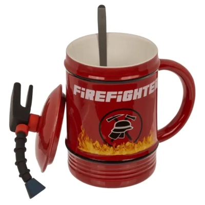 Kubek Strażaka z Pokrywką 450 ml - Straż Pożarna