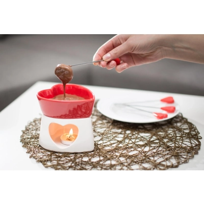 Zestaw do Czekoladowego Founde + Ogrzewacz + Widelczyki
