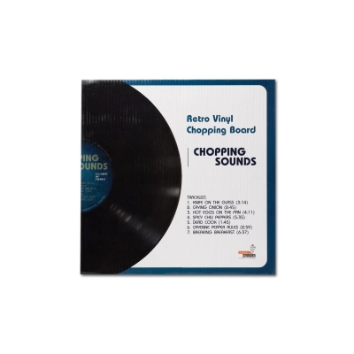 Szklana Płyta Winylowa - Stylowa Deska do Krojenia dla Melomanów