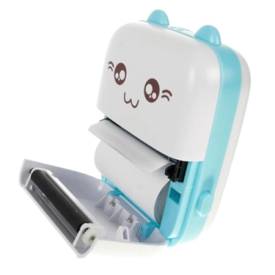 Mini Drukarka Termiczna Kotek + 11 Rolek – Super Prezent dla Dzieci!