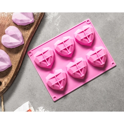 Foremka do Pieczenia Muffinek - Serduszka 3D