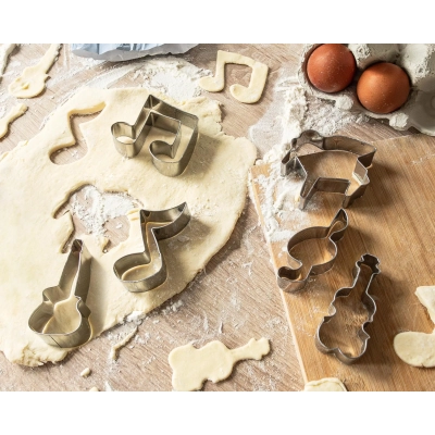 Foremki do Ciastek i Wypieków - Muzyczne Instrumenty 6 szt.