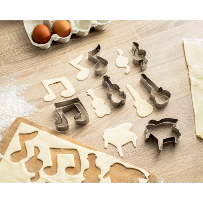 Foremki do Ciastek i Wypieków - Muzyczne Instrumenty 6 szt.