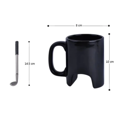 Kubek Golfowy z Dziurą, Piłeczką i Długopisem-Kijem