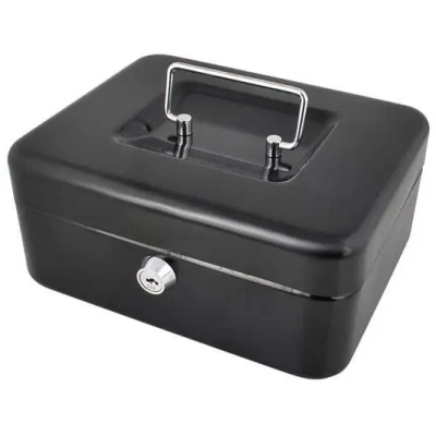 Kasetka Metalowa Sejf na Pieniądze Bilon Banknoty + Kluczyki