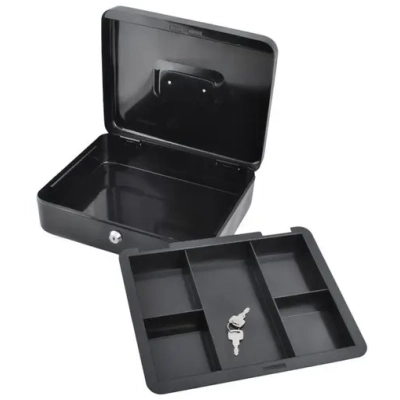 Duża Metalowa Kasetka Skrytka Sejf na Pieniądze + Klucze