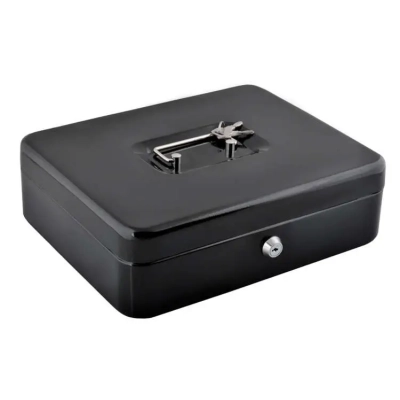 Duża Metalowa Kasetka Skrytka Sejf na Pieniądze + Klucze