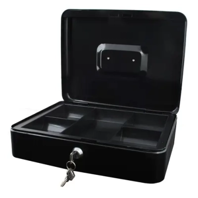 Duża Metalowa Kasetka Skrytka Sejf na Pieniądze + Klucze