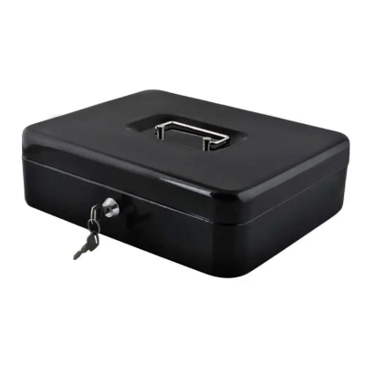 Duża Metalowa Kasetka Skrytka Sejf na Pieniądze + Klucze