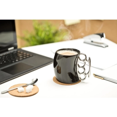 Czarny Kubek Twardziela 360 ml - Prezent dla Silnego Mężczyzny