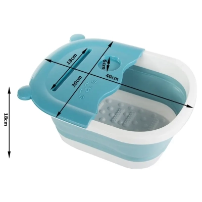 Składana Miska Silikonowa do Masażu Stóp z Wypustkami