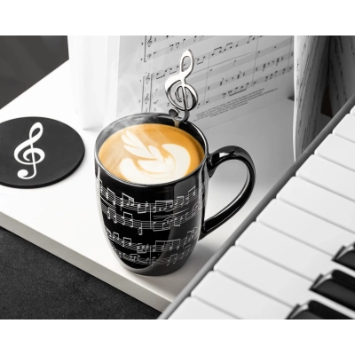 Zestaw Miłośnika Muzyki - Kubek + Podkładka + Łyżeczka + Torba Prezentowa