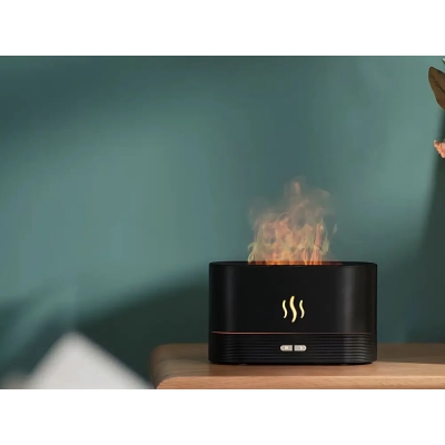 Nawilżacz Powietrza z Realistycznym Efektem Ognia - Dyfuzor Zapachowy RGB