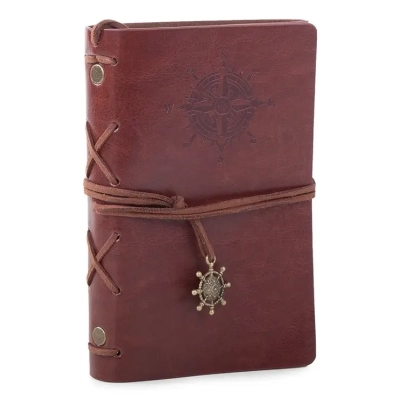 Notes Podróżnika - Retro Pamiętnik w Twardej Oprawie z Wymiennymi Kartkami