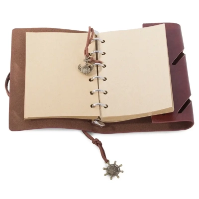 Notes Podróżnika - Retro Pamiętnik w Twardej Oprawie z Wymiennymi Kartkami