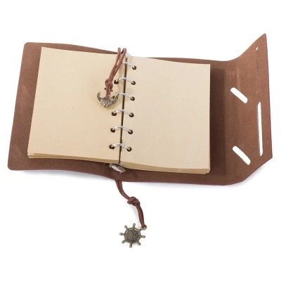 Notes Podróżnika - Retro Pamiętnik w Twardej Oprawie z Wymiennymi Kartkami