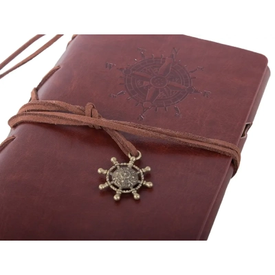 Notes Podróżnika - Retro Pamiętnik w Twardej Oprawie z Wymiennymi Kartkami