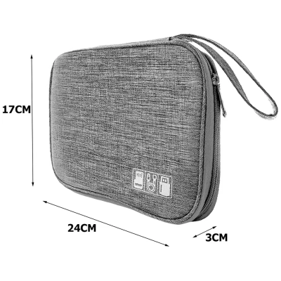 Kompaktowy Organizer Podróżny - Torba Etui na Kable i Ładowarki