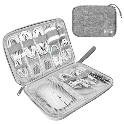 Kompaktowy Organizer Podróżny - Torba Etui na Kable i Ładowarki