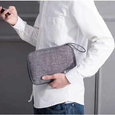 Kompaktowy Organizer Podróżny - Torba Etui na Kable i Ładowarki