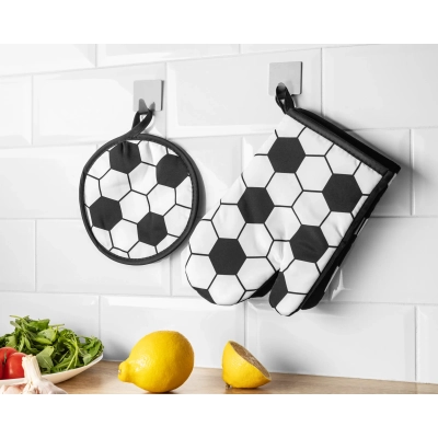 Piłkarskie Rękawice Kuchenne z Podkładką - Prezent dla Fana Futbolu