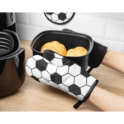 Piłkarskie Rękawice Kuchenne z Podkładką - Prezent dla Fana Futbolu