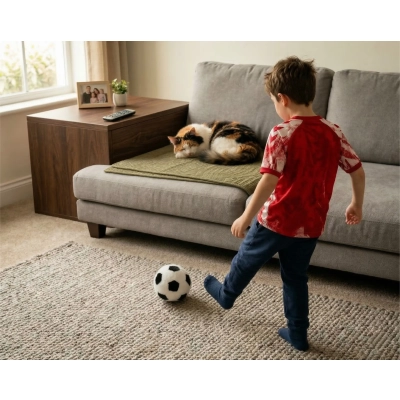 Pluszowa Piłka Nożna - Miękka Poduszka Maskotka dla Piłkarza