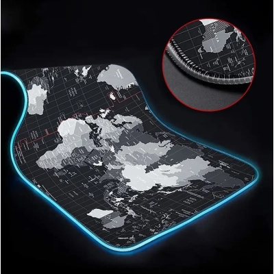 Podświetlana Podkładka pod Mysz Myszkę LED - Mapa Świata XXXL