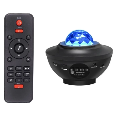 Projektor Gwiazd RGB - Lampka Nocna LED z Głośnikiem Bluetooth + Pilot