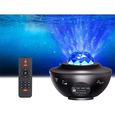 Projektor Gwiazd RGB - Lampka Nocna LED z Głośnikiem Bluetooth + Pilot