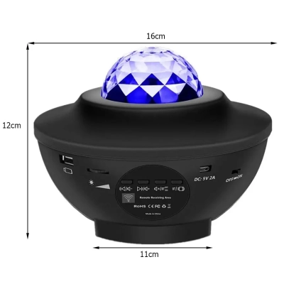 Projektor Gwiazd RGB - Lampka Nocna LED z Głośnikiem Bluetooth + Pilot