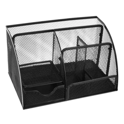 Organizer na Biurko 6 Komór + Szuflada - Pojemny Przybornik do Pracy i Domu