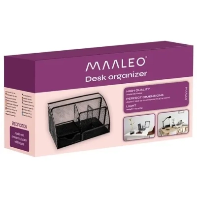 Organizer na Biurko 6 Komór + Szuflada - Pojemny Przybornik do Pracy i Domu