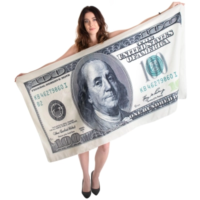 Ręcznik Kąpielowy Plażowy DOLAR $ - Banknot 100 USD
