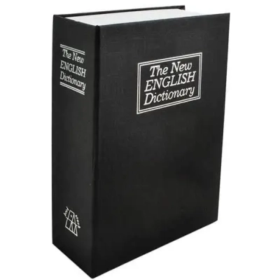 Sejf Kasetka Metalowa - Książka Podręcznik Skrytka na Pieniądze + Klucz