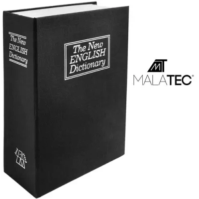 Sejf Kasetka Metalowa - Książka Podręcznik Skrytka na Pieniądze + Klucz