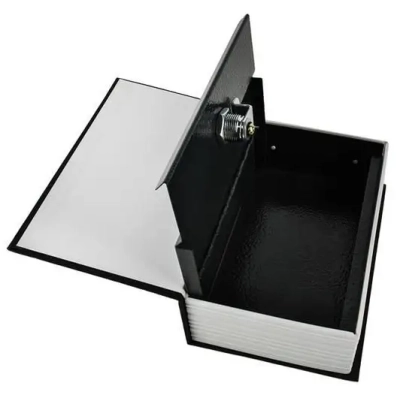 Sejf Kasetka Metalowa - Książka Podręcznik Skrytka na Pieniądze + Klucz