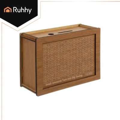 Wykreślana Skarbonka - Wyzwanie Oszczędzanie 10000 zł - 5 Wymiennych Kart Celów + Pisak