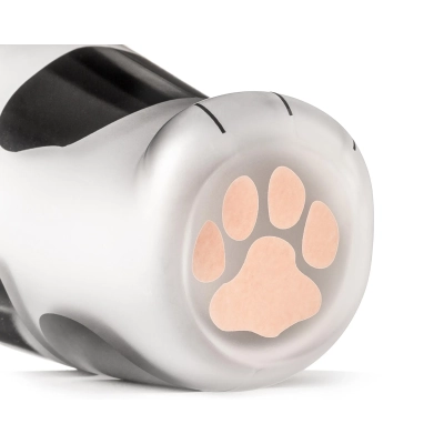 Czarno-biała Szklanka KOCIA ŁAPKA