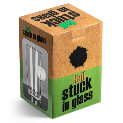 Szklanka PIŁKA NOŻNA - Uwięziona Piłka w Szkle 450 ml - Prezent dla Kibica