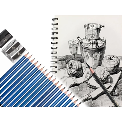 Profesjonalny Zestaw do Szkicowania Rysowania w Etui 32w1