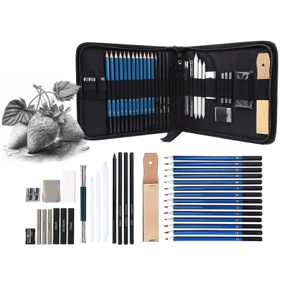 Profesjonalny Zestaw do Szkicowania Rysowania w Etui 32w1