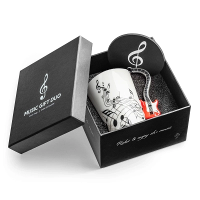 Zestaw Muzyka Duo - Kubek Gitara Elektryczna + Podkładka