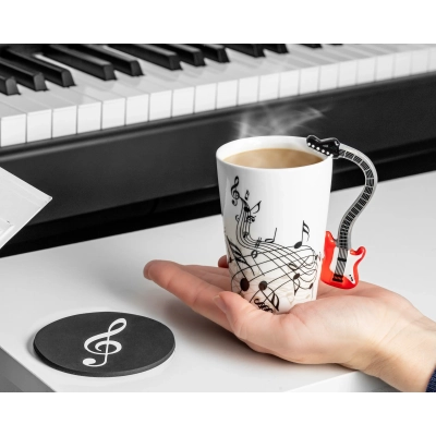 Zestaw Muzyka Duo - Kubek Gitara Elektryczna + Podkładka