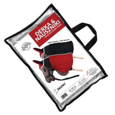 Derka i Nauszniki Skippi dla Hobby Horse - Czerwona i Czarna